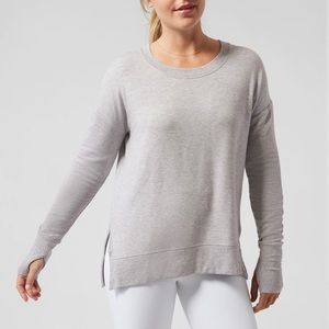 Athleta Coaster Luxe Sweatshirt Beyond Soft in Gray Heather size M